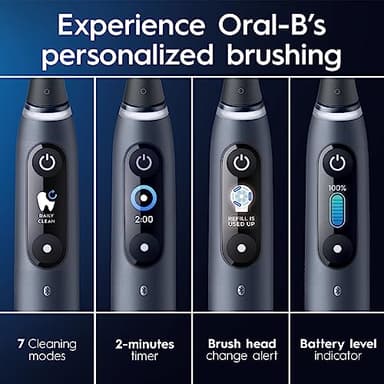Oral-B iO Series 9 Electric Toothbrush with 4 Brush Heads, Aqua Alabaster - Image 5