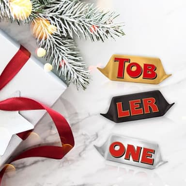 TOBLERONE Tiny Assorted Chocolate Bars Variety Pack (Milk, Dark, & White), 1 Gift Bag (27 Pieces) - Image 10