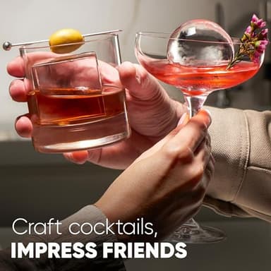 Berlinzo Premium Clear Ice Cube Maker with Conversation Ice Prints – 2 Large 2.1" Crystal Clear Ice Squares – Giftable Idea for Party, Game Night & Just for Fun – Includes Storage Bag (Non-Electric) - Image 6