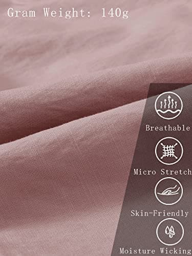 MoFiz Hiking Cargo Pants for Women with Pockets Lightweight Quick Dry Athletic Outdoor Summer Travel Casual Joggers Sweatpants Dusty Pink L - Image 4