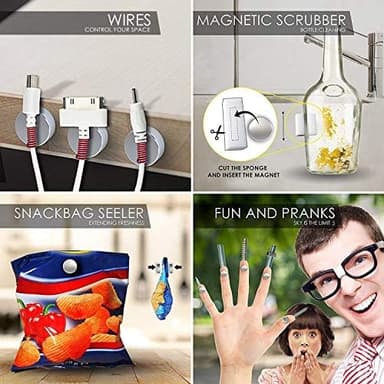 DIYMAG 300 PCS Small Refrigerator Premium Brushed Nickel Fridge, Office Magnets, 6x2 mm - Image 5