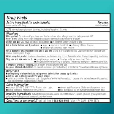 Amazon Basic Care Loperamide Hcl 2 Mg Softgels, Anti-Diarrheal, 24 Count (Pack of 1) - Image 6
