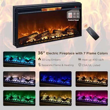 OKD 75” Fireplace TV Stand for 85 Inch TV, Farmhouse Highboy Entertainment Center with 36” Electric Fireplace, Modern Media Console Table with Drawers Storage&Cabinets for Living Room, Antique White - Image 3