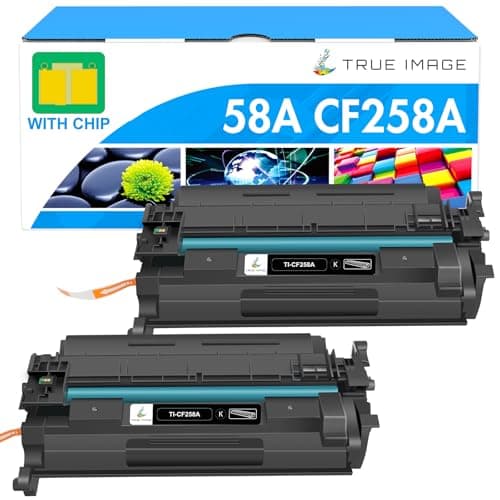 58A Toner Cartridge Black CF258A Compatible Replacement for HP 58A CF258A 58X CF258X M428fdw with Chip for HP Laserjet Pro MFP M428fdn M428dw Pro M404n M404dn M404dw M404 M428 Printer Ink 2 Pack - Image 1