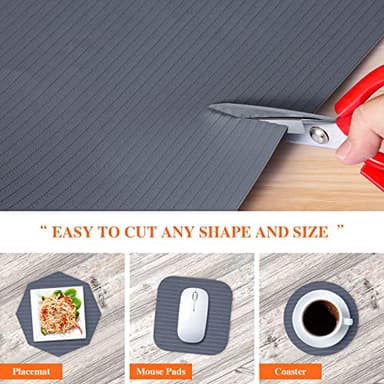 Mcrbeay Shelf Liners for Kitchen Cabinets, Non-Adhesive, 12Inch x 30Ft, Non-Slip Kitchen Drawer Liner, Waterproof Durable Cabinet Liners for Shelves, Pantry, Dark Gray - Image 5