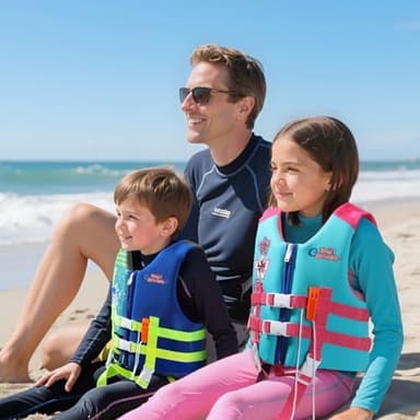 HeySplash Toddler Swim Vest, Kids Swimming Jacket Fit 30-50/50-80lbs, Child Floaties Vest wiht Safety Strap, Float Jacket for Girls/Boys on Pool,Beach,Boating, Learn to Swim Aid, M 3-6 Yrs/L 6-9 Yrs - Image 8