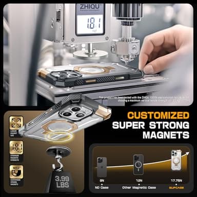 SUPCASE for iPhone 16 Pro Max Case with Camera Control Capture Button (Unicorn Beetle Grip), [Built-in Stand] [Compatible with MagSafe] Heavy Duty Magnetic Phone Case for iPhone 16 Pro Max, DesertGold - Image 6