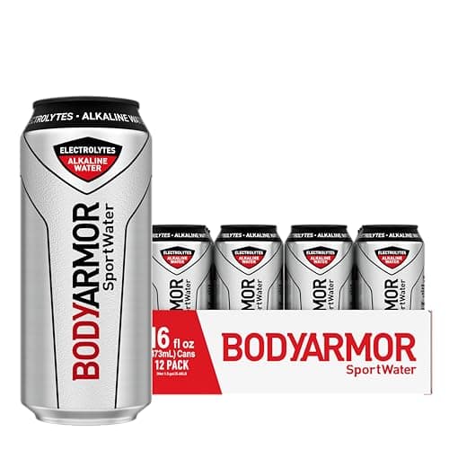 BODYARMOR SportWater Alkaline Water, Superior Hydration, High Alkaline Water pH 9+, Electrolytes, Perfect for your Active Lifestyle, 16oz 12 pack Cans - Image 1