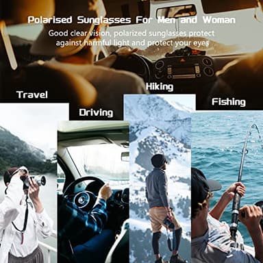 phikttu Sunglasses Men Polarized Aviator Sunglasses for Men Women Fishing Driving Sun glasses Metal Frame UV400 Protection - Image 6