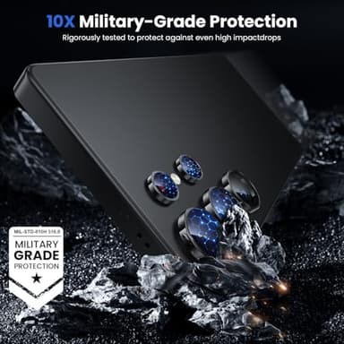 WSKEN for Samsung Galaxy S25 Ultra Camera Lens Protector - Ultra Thin Case Friendly, 9H Shatterproof Tempered Glass with Aluminum Metal Circle Camera Screen Protector Cover Accessories, Black - Image 4
