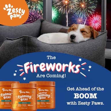 Zesty Paws OraStix for Dogs - Calming Dental Sticks for Stress with Hemp Melatonin Chamomile Dog Healthy Teeth and Gums Calm Composure for Fireworks and Thunderstorms - 25oz - Image 2