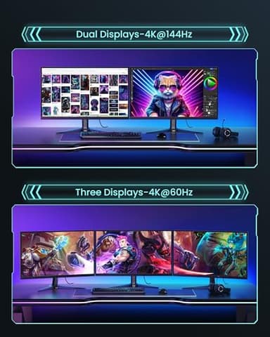 Silkland DisplayPort 2.1 Cable, DP 2.1 Cable 10FT [16K@30Hz, 10K@60Hz, 8K@120Hz, 4K@240Hz 165Hz 144Hz] 40Gbps HDR10 HDCP DSC 1.2a, Video Display Port 2.1 Cord Compatible FreeSync G-Sync Gaming Monitor - Image 6