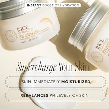 The Face Shop Rice Ceramide Cream, Hydrating Face Moisturizer, for Dry & Combination Skin, Lightweight, Fast-absorbing, 1.69 fl. oz. - Image 4