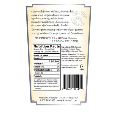 Amoretti Premium Syrup, Crema Di Caramel, 25.4 Ounce - Image 2