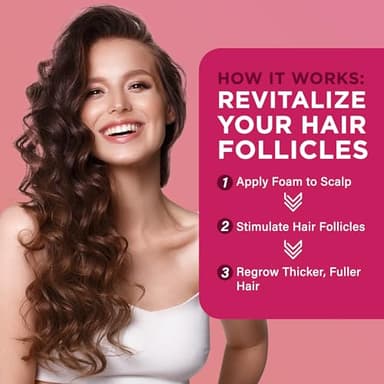 5% Minoxidil Foam for Women Hair Growth: Extra Strength Hair Regrowth Treatment – Revitalize Hair Follicles & Regrow Thicker, Fuller Hair – Hair Loss Solution-2pack - Image 2