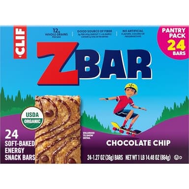 Zbar - Chocolate Chip - Soft-Baked Energy Snack Bars - Non-GMO - 12g Whole Grains - USDA Organic Granola Bars (24 Pack) - Image 14