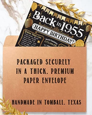 70th Birthday Party Decorations for 70th Birthday (Seventy) - Remembering The Year 1955 - Party Supplies - Gifts for Men and Women Turning 70 - Back In 1955 Birthday Card 11x14 Unframed Print - Image 5