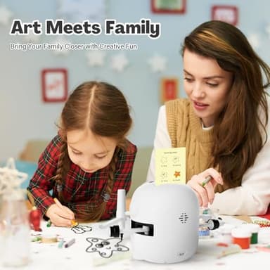 RIVGOT Drawing Robot for Kids with 150 Cards, Voice Interactive Educational Drawing Machine, Montessori Painting Learning Toys for 3 4 5 6 7 8 Year Old Boys Girls Birthday Party - Image 2