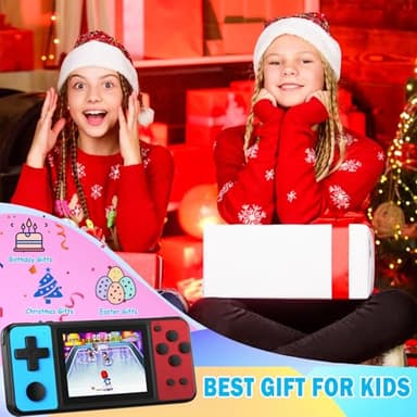 Beico 32 Bit Kids Handheld Games Preloaded 139 Video Games,Portable Electronic Toys with 3.0" IPS Screen Rechargeable Battery,Gaming System Birthday Gifts for Boys Girls Ages 4-12 (Blue-Red) - Image 7