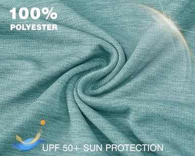 TBMPOY Womens UPF 50+ Sun Protection Hoodie Shirt Long Sleeve Fishing Hiking Outdoor UV Shirt Lightweight Light Cyan M - Image 4