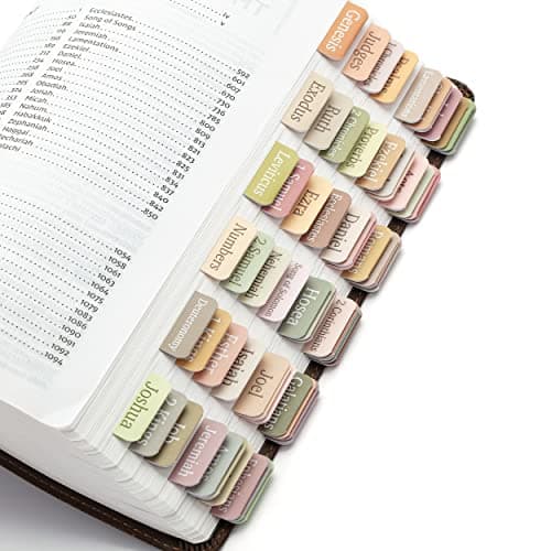Mr. Pen- Bible Tabs, 75 Boho Theme Laminated Tabs for Women and Men, Study Bible Index, Book Labels - Image 1