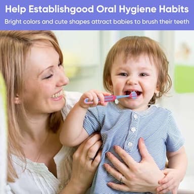 EASICUTI Soft Toddler Toothbrushes, Efficient 3 Sided Toothbrush, Baby Toothbrush 12 Months and up, Infant Toothbrush, Toddler Training Tooth brush for Ages 1-8 Years, Cleans All Sides-4 Pack (Patent) - Image 7