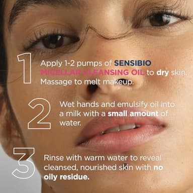 Bioderma Sensibio Micellar Cleansing Oil, 1st Ecobiological Micellar Formula Gentle Face Cleanser That Deeply Cleanses, Soothes & Nourishes Skin with Oil-to-Milk Texture, Fragrance-Free, 5 Fl Oz - Image 6