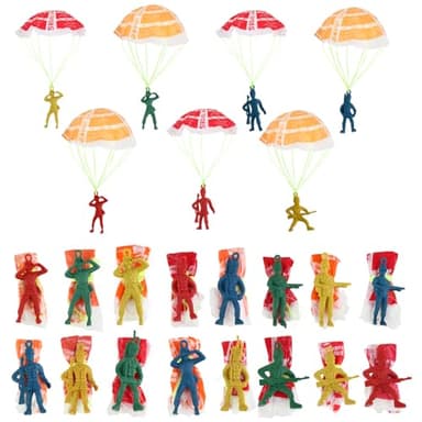 Manmel 40PCS Parachute Toy, Outdoor Flying Toy for Kids 3 4 5 6 7 8 9, Mini Paratroopers Army Parachute Flying Throwing Outside Toys for Toddlers, Boys, Girls, Party Favors, Goodie Bag Stuffers - Image 1