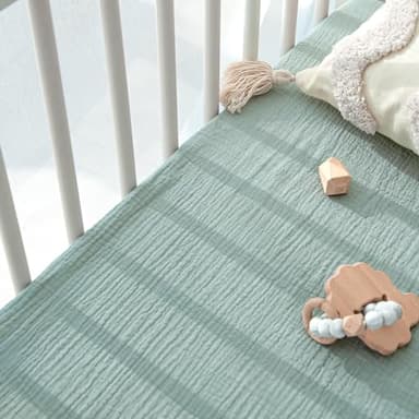 Lulu Moon Muslin Crib Sheets - Fitted Crib Mattress Sheets for Boys and Girl - 28"x 52", 2 Pack - Image 7