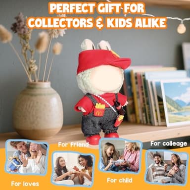 AICase for Lububu Clothes/for Lububu Outfits,Clothes Set for Lububu 17cm Doll,3 Piece Set Hat Clothing for la-bubu, Boys and Girls Stylish Adorable Dolls Clothes Accessories (No Doll)_01 - Image 5