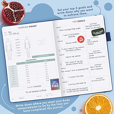 Clever Fox Wellness Planner - Weekly & Daily Health and Wellness Log, Food Journal & Meal Planner Diary for Calorie Counting, Notebook for Medical Condition Tracking, A5-Sized - Mystic Blue - Image 4