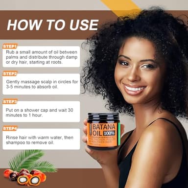 Batana Oil for Hair Growth Dr Sebi, 100% Raw Organic Batana Hair Mask from Honduras, Wild Growth Hair Oil, Scalp Oil Promotes Hair Thickness, Prevents Loss for Men & Women, 4.06 fl oz (1 Pack) - Image 5