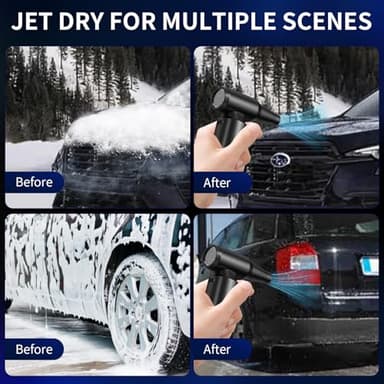 Compressed Air Duster with LED Flashlight, 300,000RPM Brushless Motor Electric Air Duster, 3-Gear Adjustable Mini Blower, Cordless Jet Fan for Keyboard, PC, Car and Home Cleaning1 - Image 5