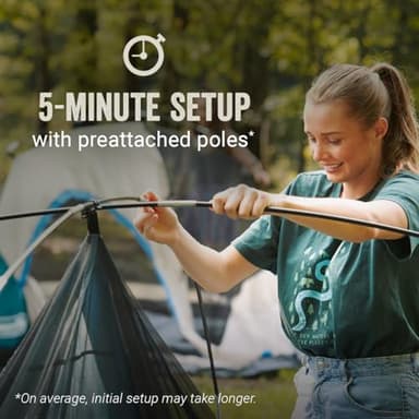 Coleman Skydome Camping Tent with Screened Porch & 5-Minute Setup, Weatherproof 4/6/8 Person Tent with Rainfly & Carry Bag, Made of PFAS-Free Materials - Image 3