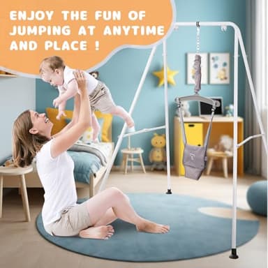 Taleco Gear 2 in 1 Toddler Swing ＆ Jumper, Swing Set for Indoor/Outdoor, Baby Jumpers and Bouncers, Easy to Assemble & Store, Suitable for Children 6 Months and Older（Black） - Image 9