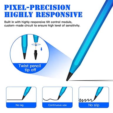 Stylus Pen for Apple iPad Pro 13/12.9/11-inch, iPad Air M3/M2 2025 13/11-inch, iPad Pro Pencil 3/4/5/6th Generation, iPad 11th-6th Gen, Compatible (2018-2025) with Fast Charging & Palm Rejection - Image 6