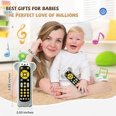 KIRALUMI Baby Remote Control Toy with Monkeys Silicone Cover - Educational Musical Baby Toddler Toys with Realistic Play, Lights, and Sounds - 6, 9, 12, 18 Month Boys Girls Toys Gift - Image 6
