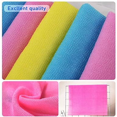 ARCH&M Exfoliating Washcloth Body Scrubber Back Scrubber for Shower Japanese Beauty Washcloth Bath Wash Cloth Korean Exfoliation Luffah Towel Net Sponge Loofah Body Scrub 3 Pack - Image 2