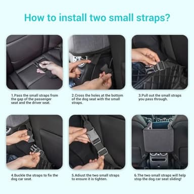 Urijk Dog Car Seat, Dog Booster Seat for Small Dogs, Center Console Dog Seat for Travel Car Ride and Market Shopping, Washing Machine (Gray) - Image 9