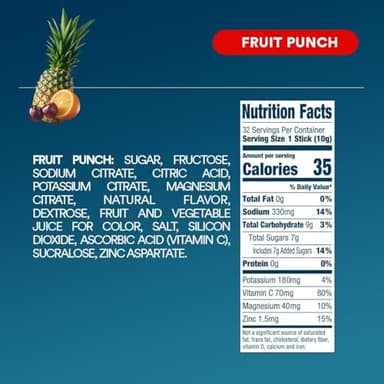 DripDrop Hydration Packets - Fruit Punch - Single Serve Electrolytes Powder Drink Mix - Non-GMO, Gluten Free, Vegan - 32 Sticks - Image 8