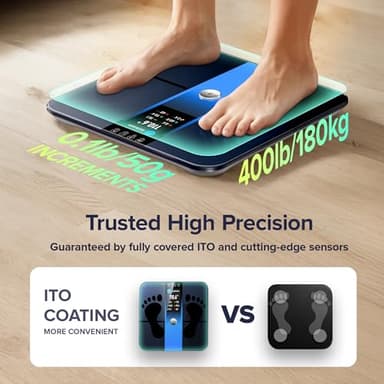 RunStar Smart Scale for Body Weight and Fat Percentage FSA&HSA Eligible, 3.5" TFT Color Display High Precision Digital Bathroom Scale BMI Heart Rate 22 Body Composition Analyzer Sync with Fitness App - Image 5