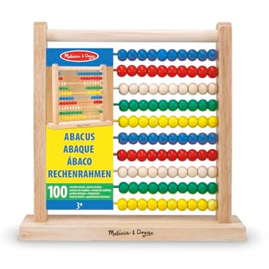 Melissa & Doug Abacus - Classic Wooden Educational Counting Toy With 100 Beads - Image 3