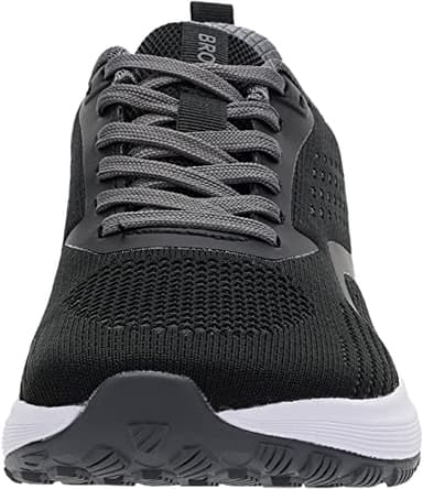 BRONAX Wide Womens Road Running Shoes Lightweight Lace up Size 9.5w Walking Athletic Sports Jogging Sneakers Female Tennis Maternity Pregnancy Footwear for Ladies Black 41 - Image 6