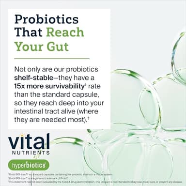 Hyperbiotics Vital Nutrients Pro-15 Prebiotics and Probiotics for Women and Men | 15 Science Backed Strains | Supports Occasional Constipation, Diarrhea, Gas & Bloating | 60 Vegan Time Release Pearls - Image 5