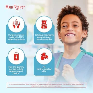 MaryRuth Organics Kids Vitamins | Multi | Sugar Free | 2 Month Supply | Kids Multivitamin Gummies for Ages 2+ | Vegan | Only 1 Gummy a Day | 60 Count - Image 6