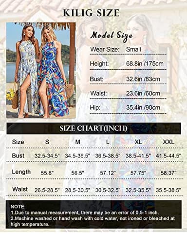 KILIG Women's Summer Maxi Dress 2025 Casual Sleeveless Split Floral Sundress Beach Vacation Flowy Long Dresses(Floral05,L) - Image 7