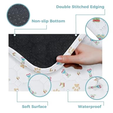 SweetBin Washable Dog Pee Pads, 2-Pack Absorbent Reusable Puppy Pads, Machine Washable, Soft and Non-Slip, Waterproof and Leak-Proof Training Mats, Perfect for Crate, Sofa, Playpen, Bed - Image 6