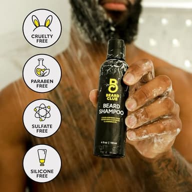 The Beard Club Advanced Beard Growth Kit - Derma Roller, Growth Oil, Vitamins and Vitamin Spray, Shampoo and Boar Bristle Brush - Gift Set - Cedar - Image 9