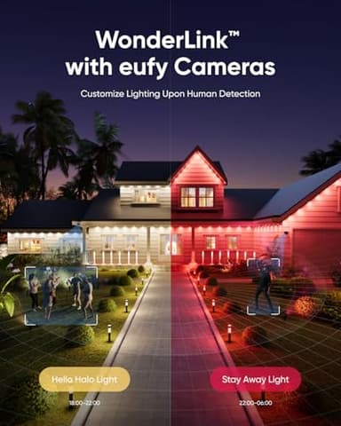 eufy Outdoor String Lights E10, 96ft with 30 Smart RGBWW LED Bulbs, Endless AI Light Themes for Christmas Decorations, IP65 Waterproof for Patio, Fence, Balcony, Link with Cameras, Voice & App Control - Image 8