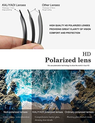 KALIYADI Classic Aviator Sunglasses for Men Women Driving Sun glasses Polarized Lens UV Blocking (3 Pack) 58mm - Image 6